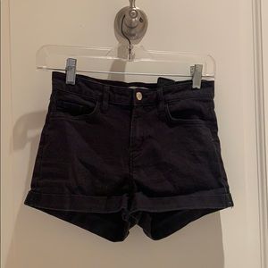 H&M black denim shorts size 4